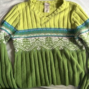colorful cottage core sweater